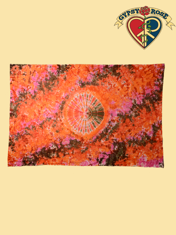 TYE DYE TWIN TAPESTRY BEDSPREAD Gypsy Rose