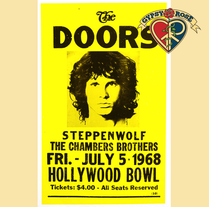DOORS HOLLYWOOD BOWL CONCERT POSTER Gypsy Rose