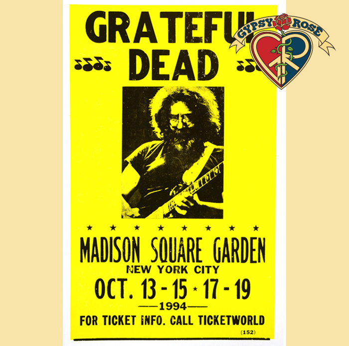 The  Grateful Dead at the  Madison Square Garden Poster 1990 1990's Psychedelic 
