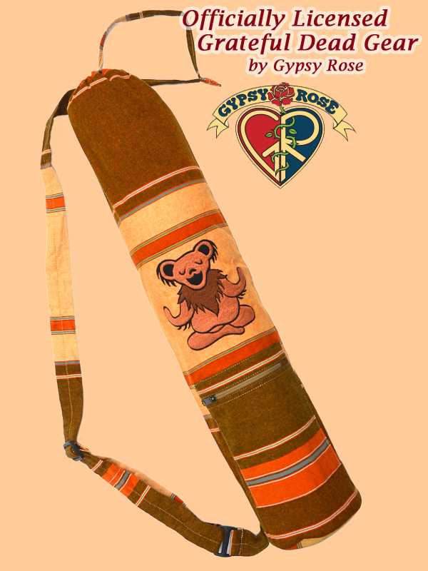 Grateful Dead Zen Bear Hand Embroidered Shyama Yoga Bag Gypsy Rose
