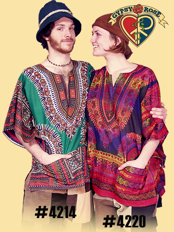TIE DYE DASHIKI Gypsy Rose