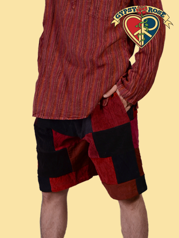 Grateful dead patchwork shorts Clearance