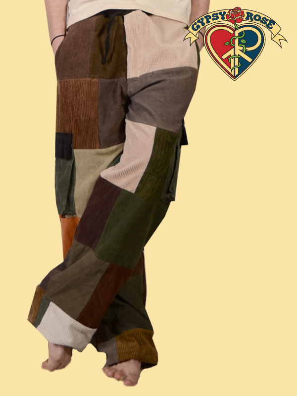 Corduroy patch pants