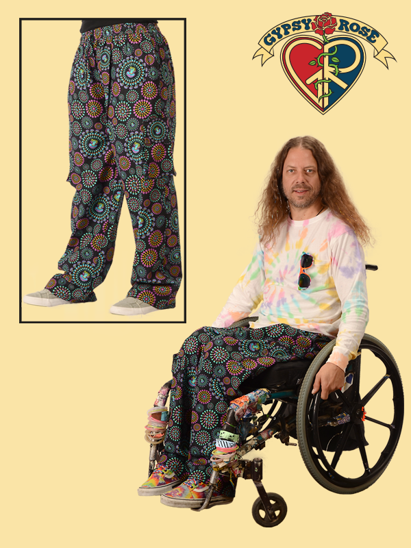 Cotton Mushroom Burst Print Unisex Cargo Pants Gypsy Rose