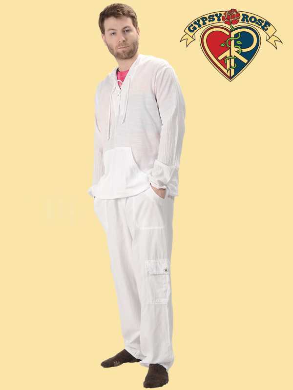 cargo pants with strings on the bottom