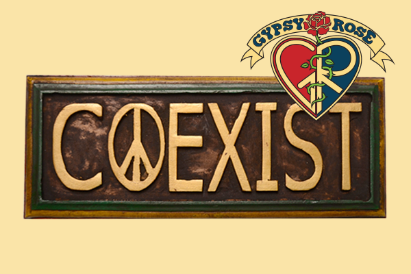 quot coexist quot painted wooden plaque wall hanging gypsy rose quot coexist quot painted wooden plaque wall hanging gypsy rose
