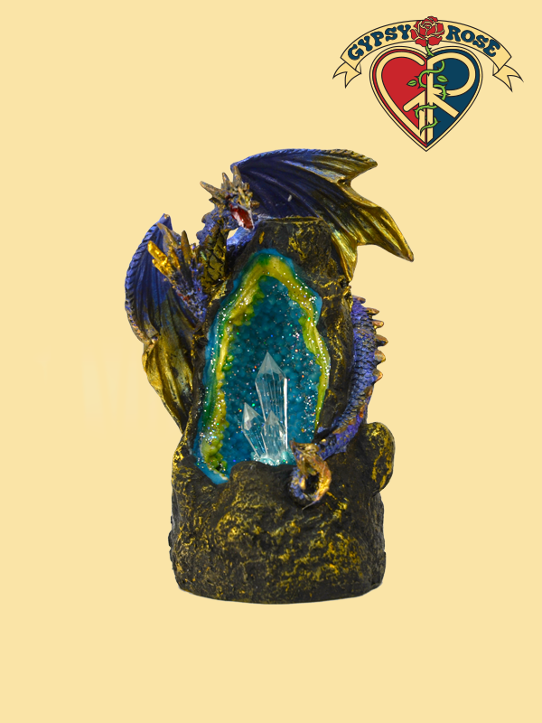 Dueling Dragons Crystal Cave Backflow Incense Burner Gypsy Rose