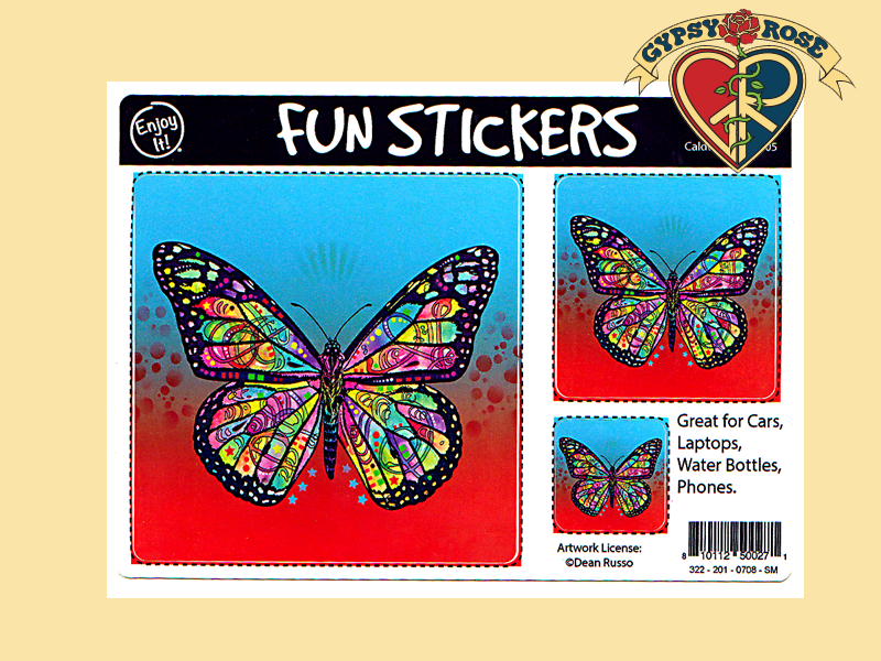 Butterfly 3 Asst Sizes Sticker