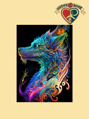 Dragon Wolf Cosmic Tapestry