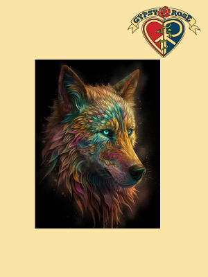 Spirit Wolf Cosmic Tapestry