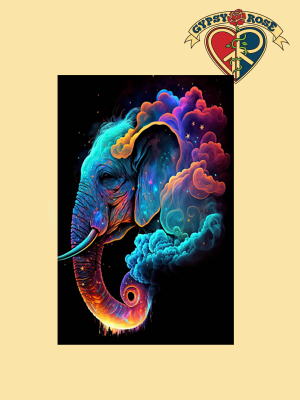Spirit Elephant Cosmic Tapestry