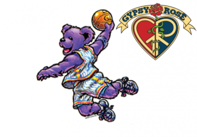 Grateful Dead Dancing Bear Purple Basketball Star Sticker Gypsy Rose