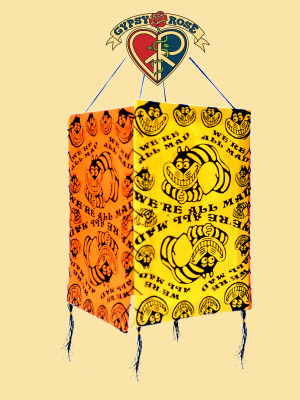 We're All Mad Cheshire Cat Lokta Paper Lantern