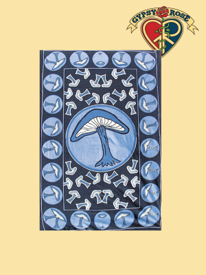MULTI MUSHROOM TWIN TAPESTRY - BEDSPREAD