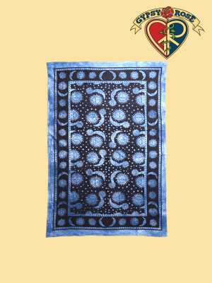 SUN AND MOON TWIN TAPESTRY - BEDSPREAD