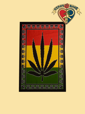 Jamaican Red Printed Cotton Wall Hanging