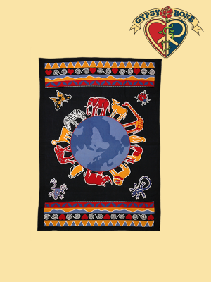 ANIMAL KINGDOM TWIN TAPESTRY - BEDSPREAD