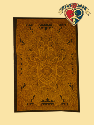 Power Of Love Hamsa Hand Twin Tapestry