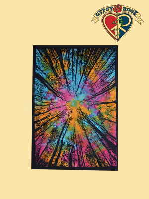 Tye Dye Tree Line Twin Tapestry
