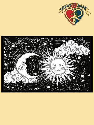 Sun Moon Cloud Twin Tapestry
