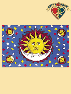 MOON AND STARS TWIN TAPESTRY - BEDSPREAD