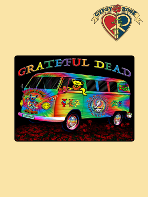 Tye Dye Grateful Dead Van Fleece Throw