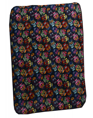 Day Of The Dead Multi Skulls Throw Blanket