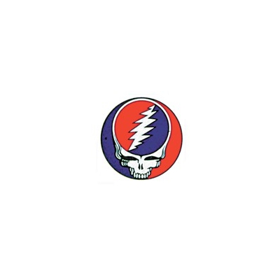 GRATEFUL DEAD STEAL YOUR FACE SMALL 1 5/8 IN MYLAR STICKER