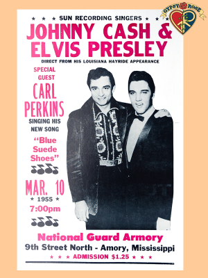 Johnny Cash Elvis Presley Poster