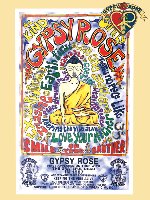 Gypsy Rose 30 Grateful Years Keeping The Vibe Alive Buddha Poster