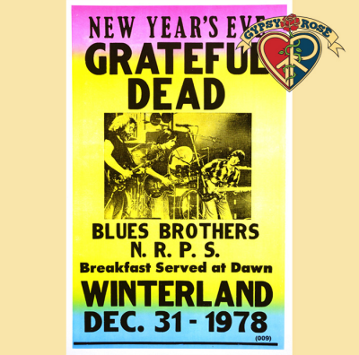GRATEFUL DEAD NEW YEARS 1978-1979 CONCERT POSTER: Gypsy Rose