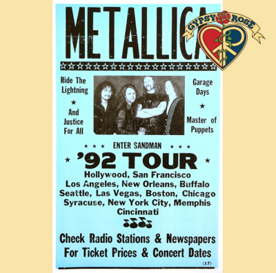 Metallica  92  Tour Poster