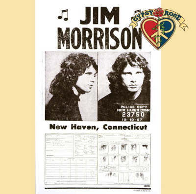 JIM MORRISON OF THE DOORS NEW HAVEN MUG SHOT POSTER