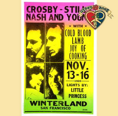 CROSBY STILLS NASH & YOUNG AT WINTERLAND CONCERT POSTER