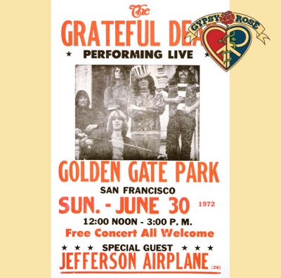GRATEFUL DEAD GOLDEN GATE PARK CONCERT POSTER