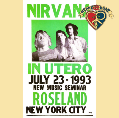 NIRVANA IN UTERO TOUR ROSELAND NY, NY 1993 CONCERT POSTER