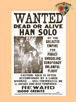Han Solo Wanted Dead Or Alive Poster