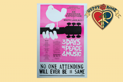 WOODSTOCK 3 DAYS OF PEACE & MUSIC CONCERT POSTER