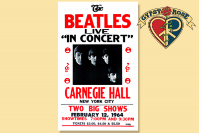 BEATLES AT CARNEGIE HALL CONCERT POSTER