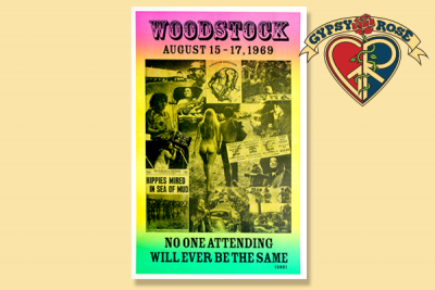 WOODSTOCK AUG 15-17, 1969 CONCERT POSTER