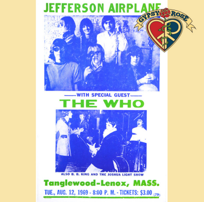 JEFFERSON AIRPLANE AND THE WHO 1969 CONCERT POSTER