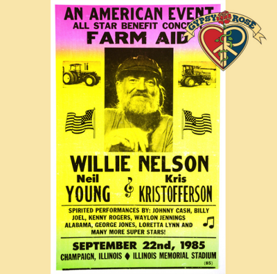 Willie Nelson  Farm  Aid Poster