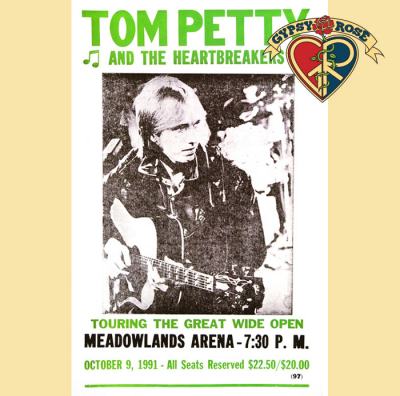TOM PETTY AND THE HEARTBREAKERS MEADOWLANDS 1991 CONCERT POSTER
