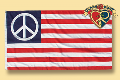 WISHFUL THINKING PEACE SIGN FLAG