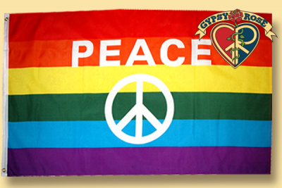 RAINBOW WITH PEACE SIGN