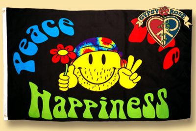 PEACE LOVE HAPPINESS FLAG