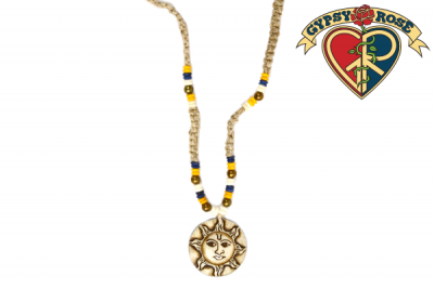 Lively Sun Carved Bone Pendant Hemp Necklace