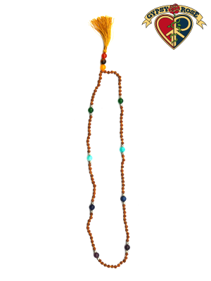 Seven Chakra Dainty Rudraksha Mala Necklace