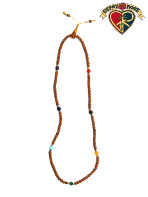 Seven Chakra Natural Rudraksha Mala Necklace