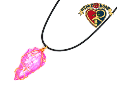 Assorted Wire Wrapped Crystals Necklace